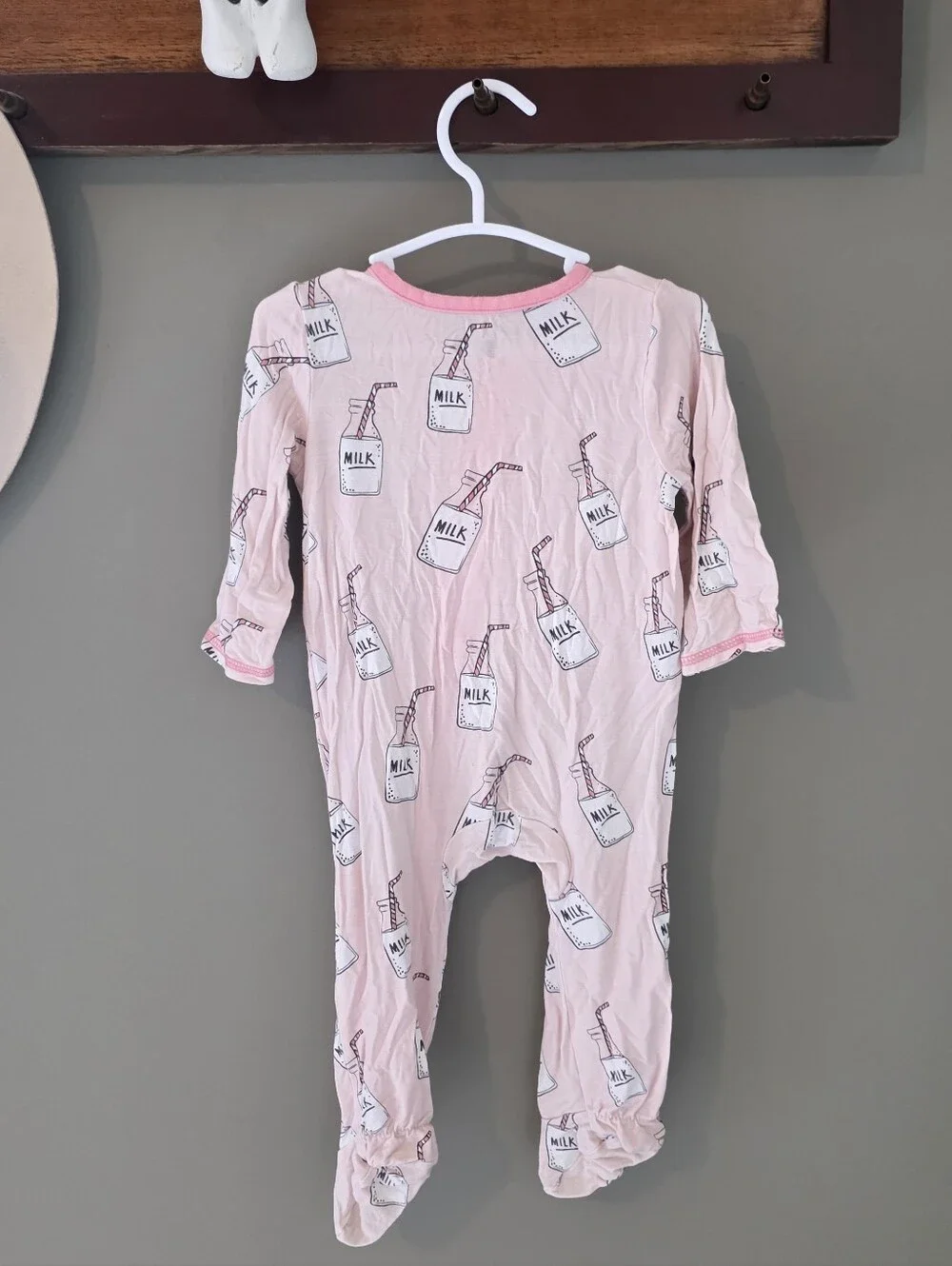 Mud Pie Milk Baby Girl Pajamas 3-6m